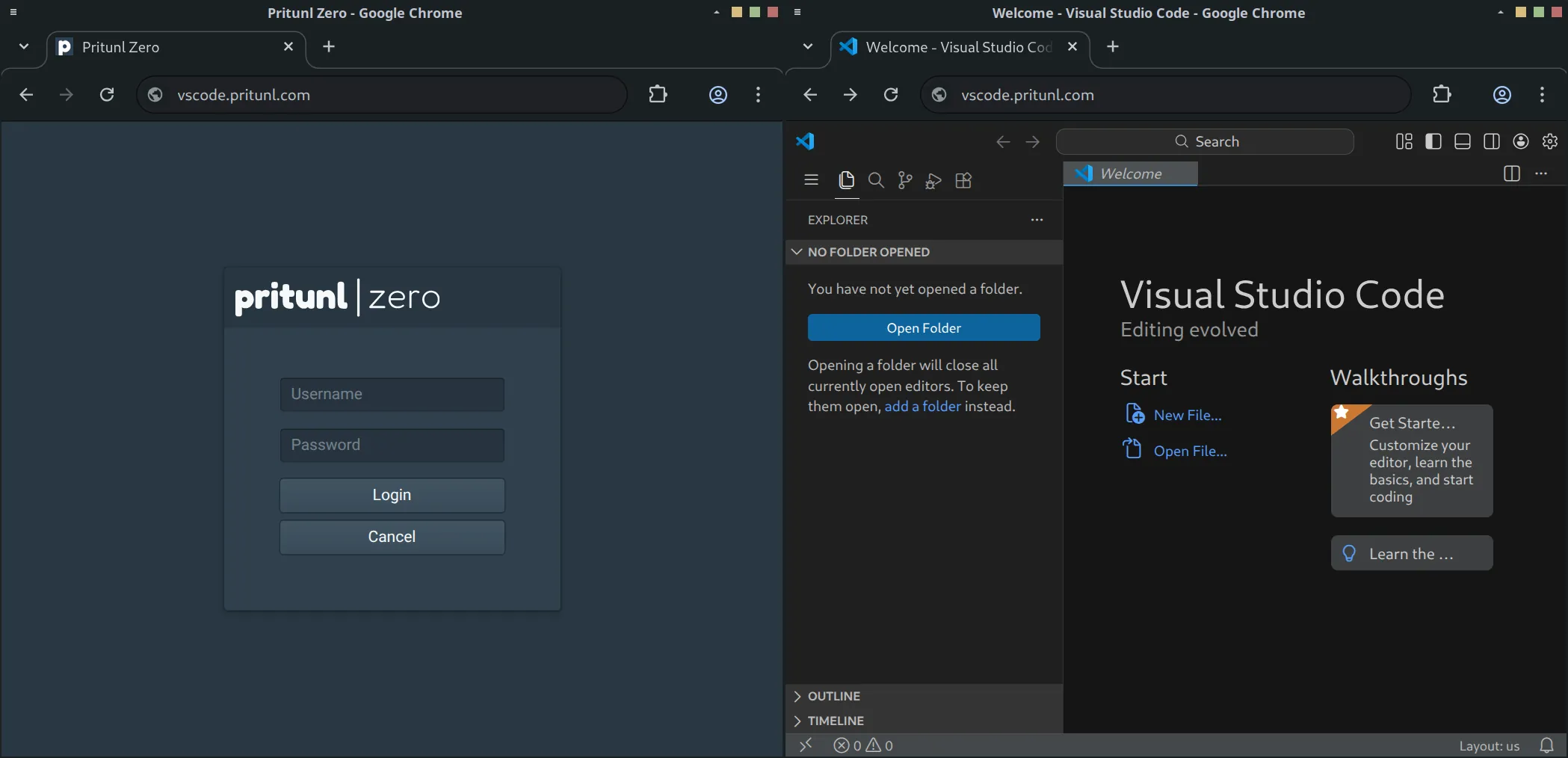 Authenticated Visual Studio Code
